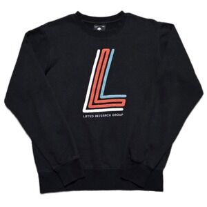 VTG‎ Y2K LRG Lifted Research Group Sweatshirt Black Mens Small 3D Logo